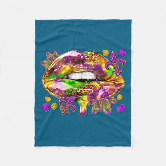 Manta Polar Sexy Women Lips Mardi Gras Carnival Fat