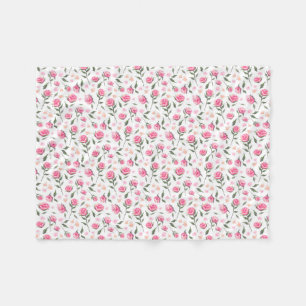 Manta Polar Shabby Chic Rosa Rosa Bonito Fleece Blanket