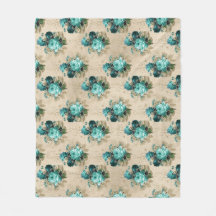 Shabby Floral Aqua Series Design 3