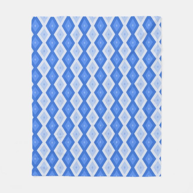 Manta Polar Shades of blue diamond pattern (Anverso)