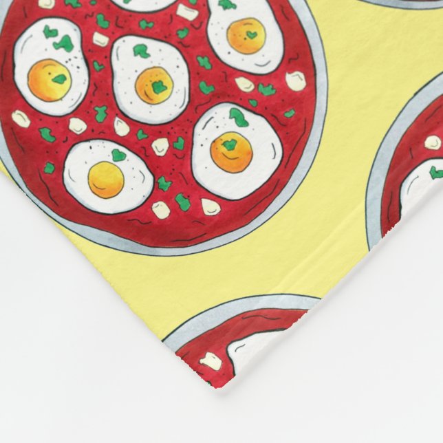 Manta Polar Shakshouka Shakshuka Spicy cazó tomates de huevos (Esquina)