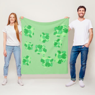 Manta Polar Shamrock and Shamrock Personalizado Fleece Blanket