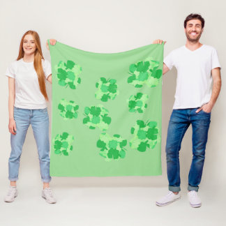 Manta Polar Shamrock and Shamrock Personalizado Fleece Blanket