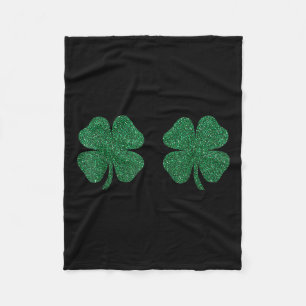 Manta Polar Shamrock Breve Irlandés St Patricks Day Clover Chi