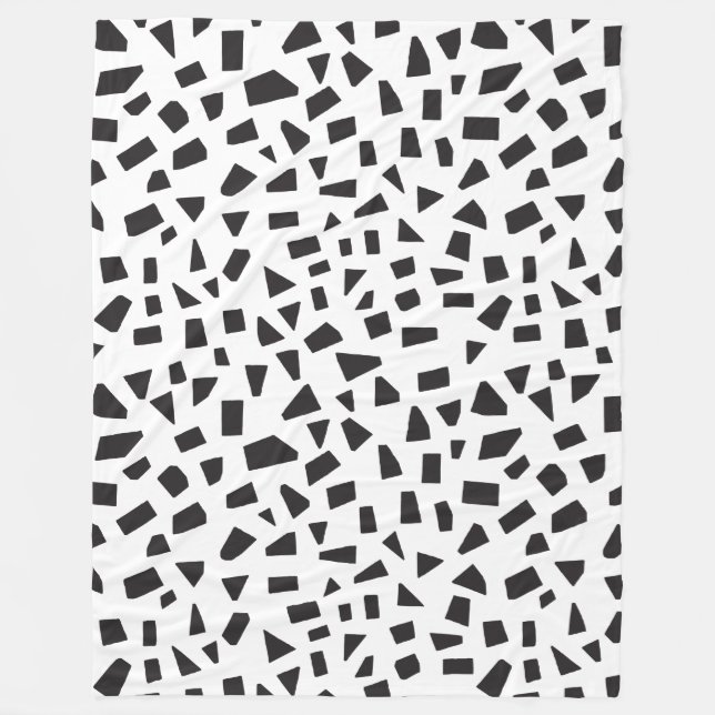 Manta Polar Shards - Negro sobre blanco (Anverso)