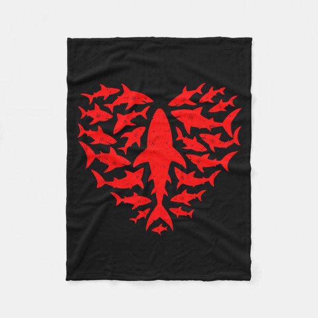 Manta Polar Shark Heart Ocean Funny Valentines Day Men Women K (Anverso)