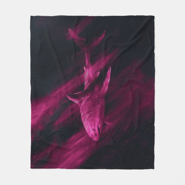 Manta Polar Shark Pink 50 x 60 (Anverso)