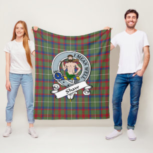 Manta Polar Shaw De Sauchie Green Clan Badge Tartán Pla