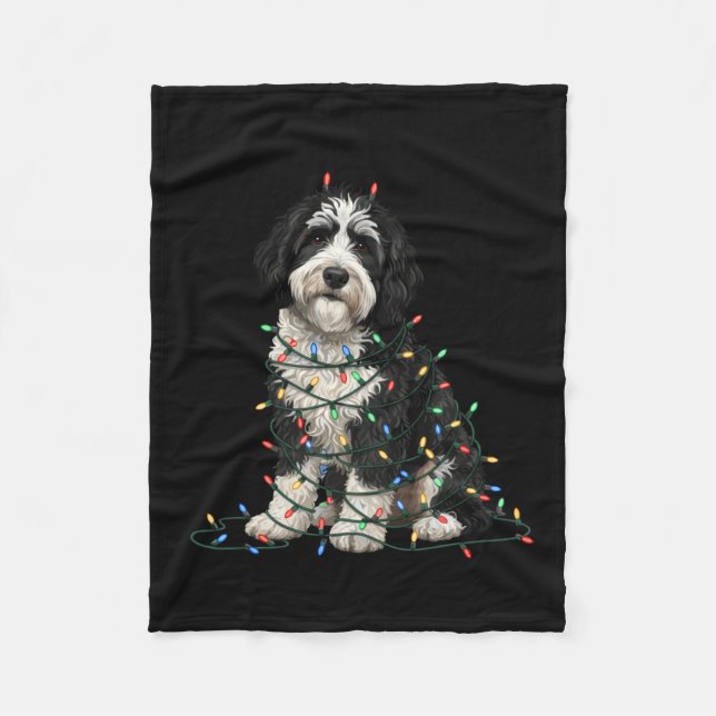 Manta Polar Sheepadoodle Christmas I'm Fine Everything Is Fine (Anverso)