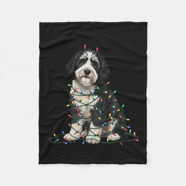 Manta Polar Sheepadoodle Christmas I'm Fine Everything Is Fine (Anverso)