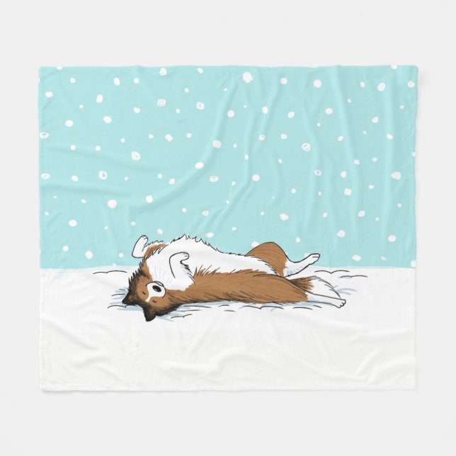 Manta Polar Sheepdog de Shetland en festividad de perro confit (Frente (Horizontal))