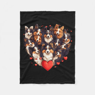 Manta Polar Sheltie Heart-shaped Cute Sheltie Dog Lover Men Wo