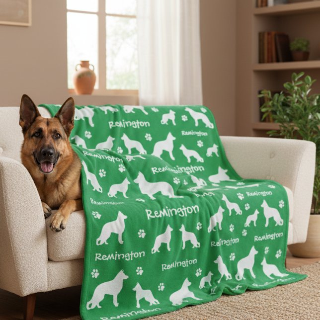 Manta Polar Shepherd Blanket | Regalo Leal y Amante (Personalized German Shepherd Blanket)