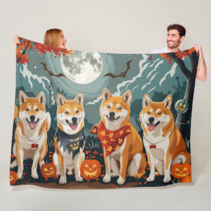 Manta Polar Shiba Inu Halloween Espeluznante