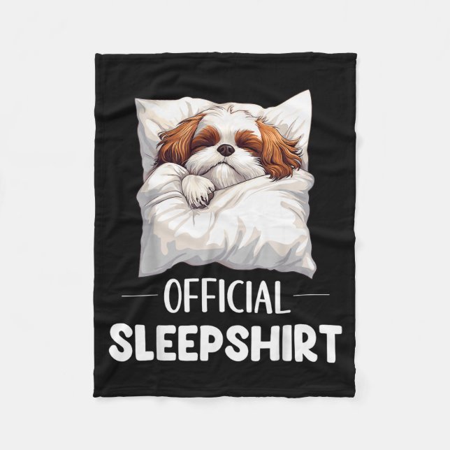 Manta Polar Shih Tzu Sleepshirt Cute Dog Lover Pajama Sleepwea (Anverso)