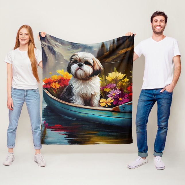 Manta Polar Shih Tzu sobre un remo: Una aventura escénica (In situ)