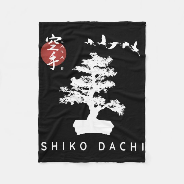 Manta Polar Shiko Dachi Karate Beginner Bonsai Kanji Calligrap (Anverso)