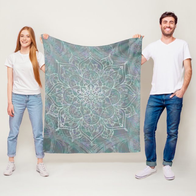 Manta Polar Shimmer irlandés Mandala Boho Moda (In situ)