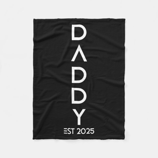 Manta Polar Shirt Daddy Est 2025 New Dad Baby Reveal Gift Tee  (Anverso)