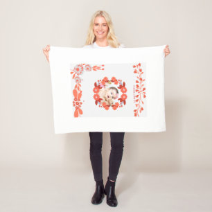 Manta Polar ¡Showering_ [Nombre de la futura mamá] con amor!