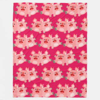 Manta Polar ¡SÍ! Cuto Personalizado Cerdos Fleece Blanket