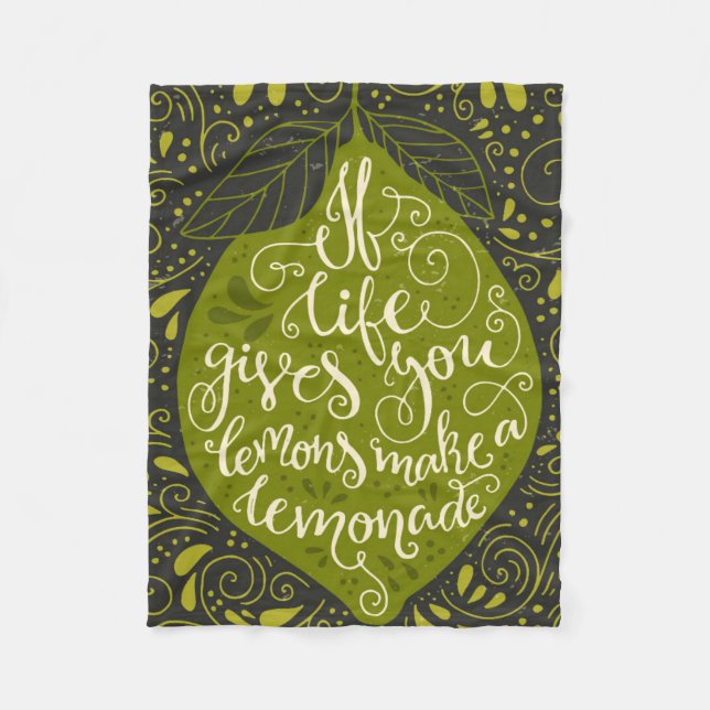 Manta Polar Si la vida le da los limones hacen una limonada (Anverso)