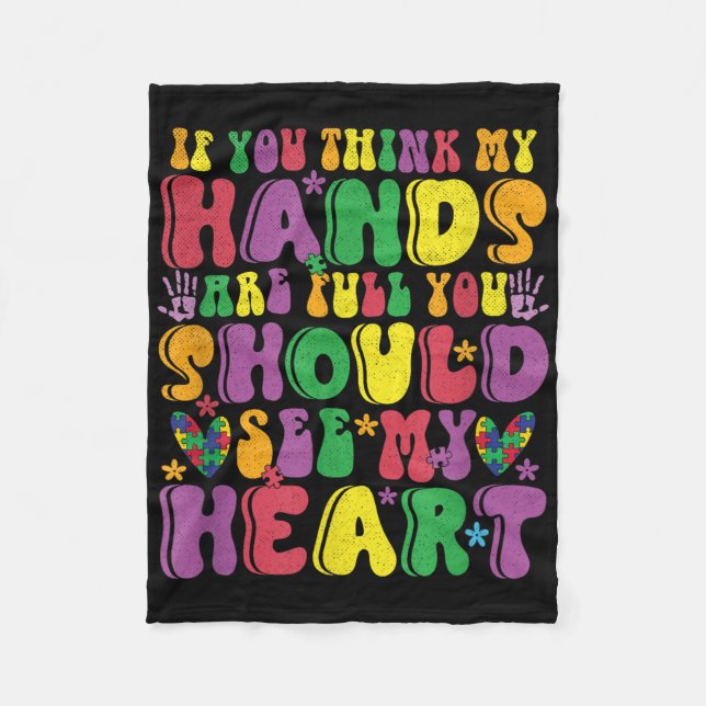 Manta Polar Si Piensas Que Mis Manos Están Completas Mira Mi A (Anverso)