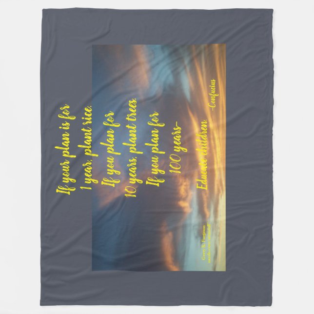 MANTA POLAR "SI SU PLAN ES PARA" CONFUCIUS FLEECE BLANKET (Anverso)