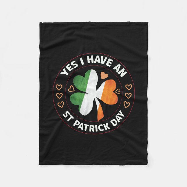 Manta Polar Sí, Tengo Un Día De San Patricio (Anverso)