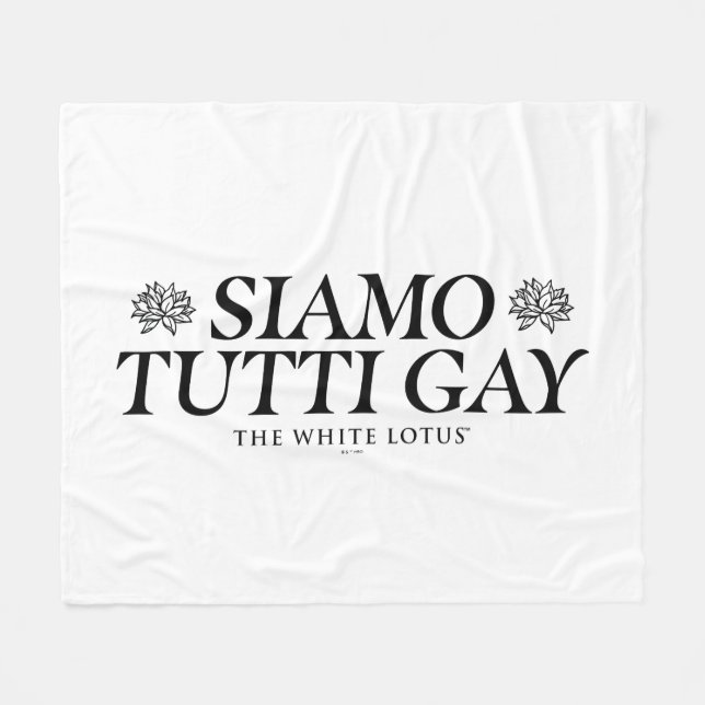 Manta Polar Siamo Tutti Gay - El Lotus blanco (Frente (Horizontal))