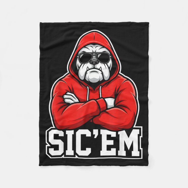 Manta Polar Sic'em Bulldogs Graphic Men Women Kid Boy Girl  (Anverso)