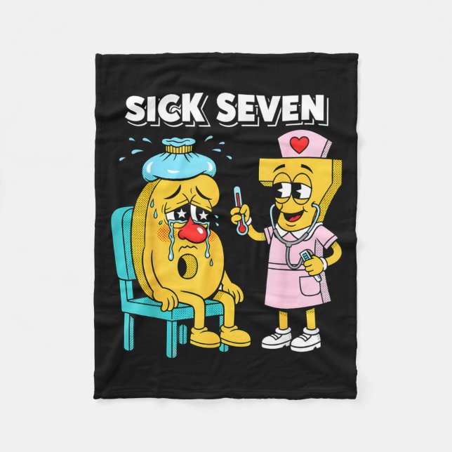 Manta Polar Sick Seven Meme Six Seven Sick 7 Funny Nurse Women (Anverso)