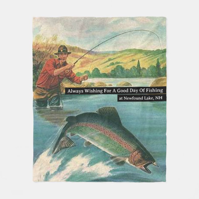 Manta Polar Siempre deseando un buen día de Personalizar pesca (Anverso)