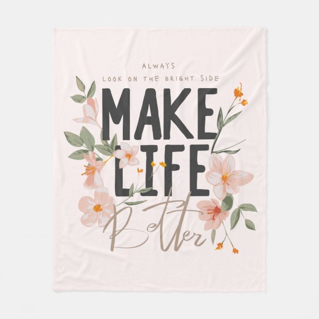 Manta Polar Siempre mire el lado brillante (Anverso)