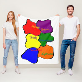 Manta Polar Siempre único autismo Fleece Blanc