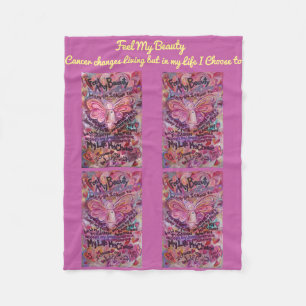 Manta Polar Siente mi belleza cáncer Angel Chemo Fleece Blanke