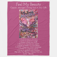 Siente mi belleza cáncer Angel Chemo Fleece Blanke