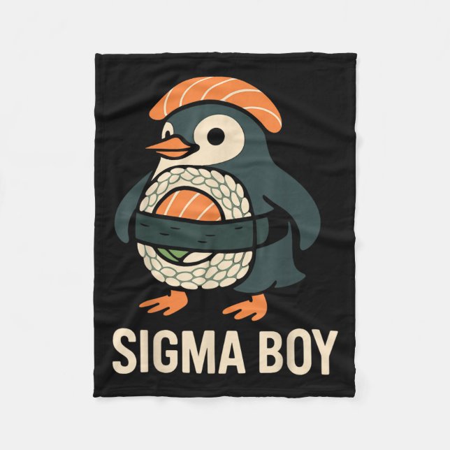 Manta Polar Sigma Boy Brainrot italiano Funny Meme Penguin (Anverso)