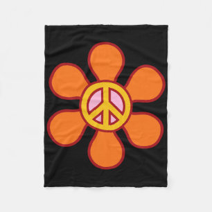 Manta Polar Signo de paz Amor 60's 70 Groovy Hippie Costume Ha