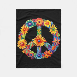 Manta Polar Signo de paz Amor 60's 70 Groovy Hippie Costume Ha