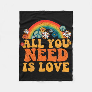 Manta Polar Signo de paz Amor 60's 70s Tye Dye Hippie Costume 