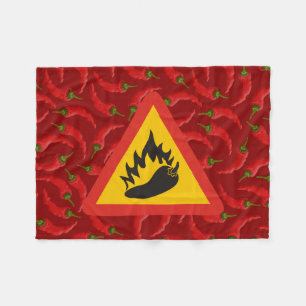 Manta Polar Signo de peligro de pimienta caliente