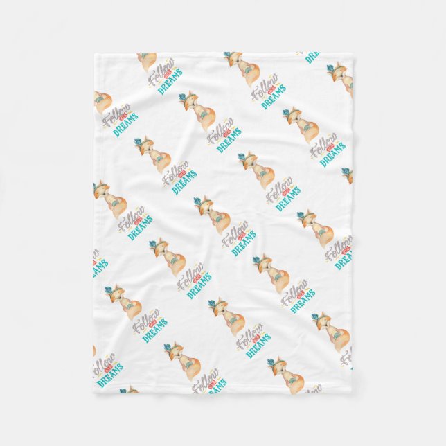 Manta Polar Sigue a tu Fox de sueños (Anverso)