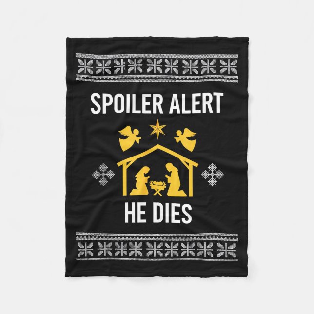Manta Polar Siler Alert He Dies Funny Nativity Christmas  (Anverso)