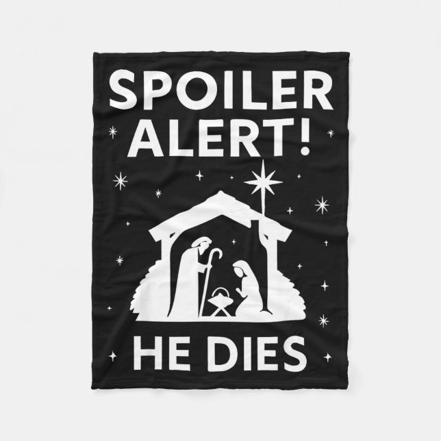 Manta Polar Siler Christmas Nativity Scene Funny Christian Slo (Anverso)