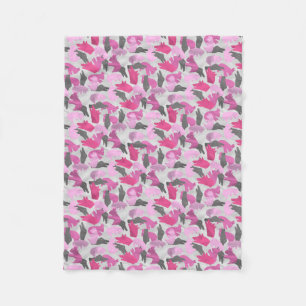 Manta Polar Silhouette Animal Camouflage Pink