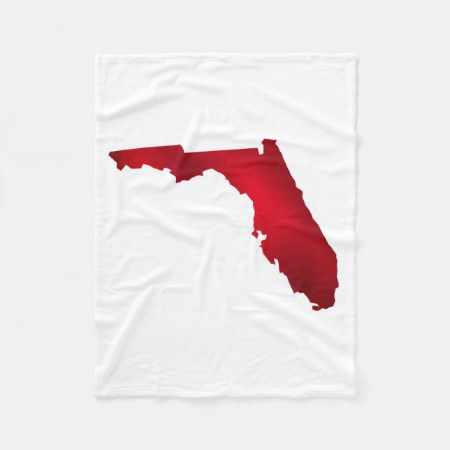 Manta Polar Silhouette del mapa del estado de Florida (Anverso)