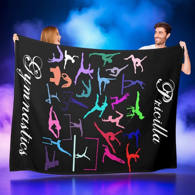 Manta Polar Silhouette personalizada de gimnasia colorida (Subido por el creador)