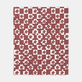 Manta Polar Silhueta de flores em padrão.