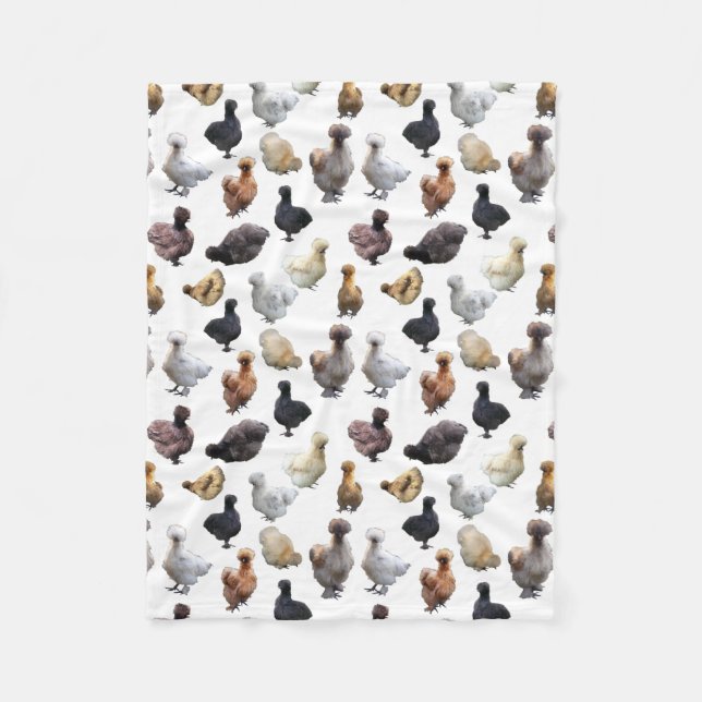 Manta Polar Silkie Bantam Chickens (Anverso)